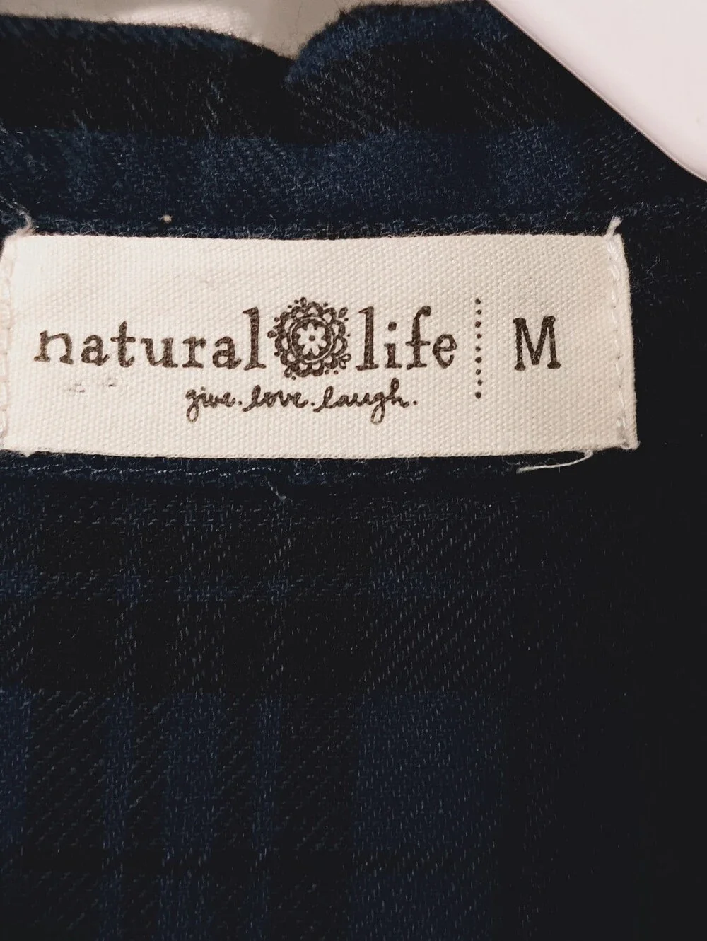 Natural Life Blue Plaid Tiered Midi Dress with Pockets Size M - Picture 10 of 12